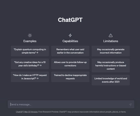 ChatGPT Screen