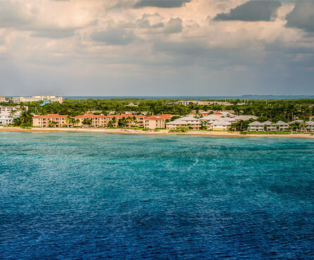 Panoramic landscape view of Grand Cayman, Cayman Islands